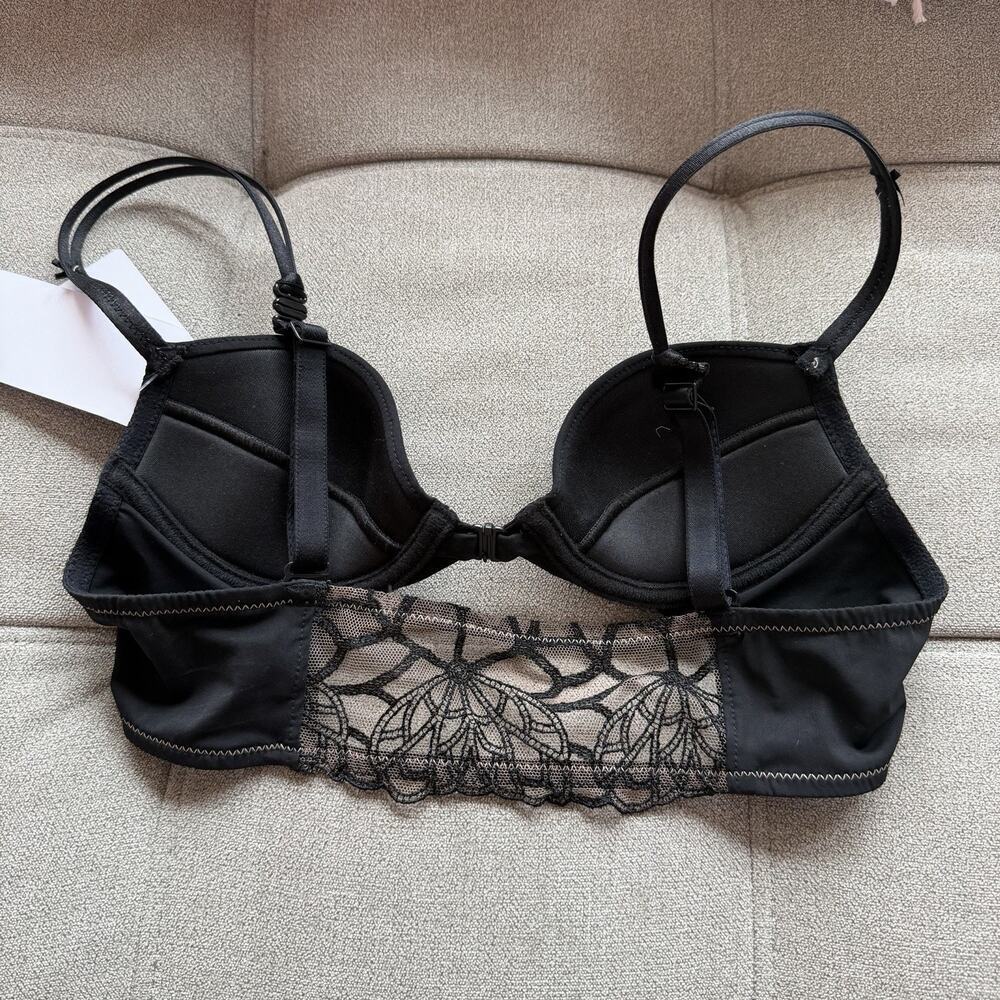 Simone Perele NWT 32A Black Convertible Multi-way Bra Halter Underwired NEW Lace - Picture 4 of 4